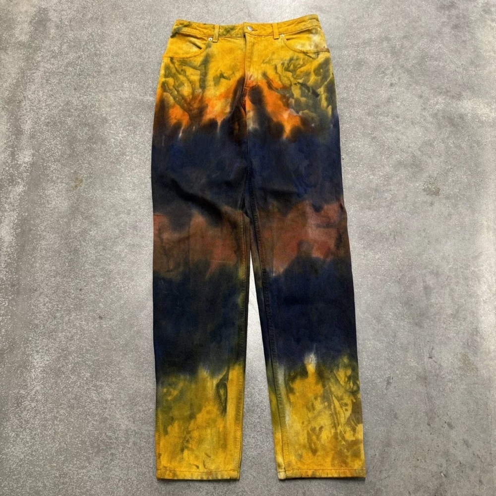 Eckhaus Latta Denim Jeans Distress El Jean Tie Dye USA Made Men 32 Straight Leg